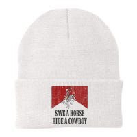 Save A Horse Ride A Cowboy Skeleton Western Country Knit Cap Winter Beanie