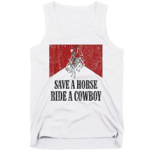 Save A Horse Ride A Cowboy Skeleton Western Country Tank Top