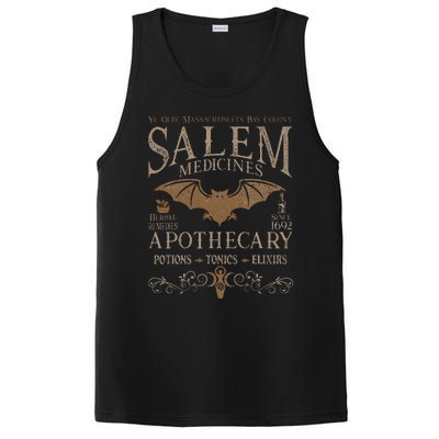 Salem Apothecary Herbalist Witch Wiccan Beige Bat PosiCharge Competitor Tank