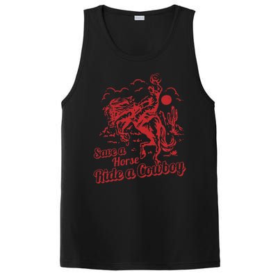 Save A Horse Ride A Cowboy Western Country PosiCharge Competitor Tank