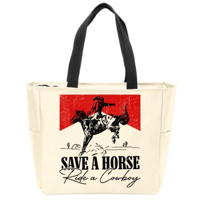 Save A Horse Ride A Cowboy Skeleton Country Skull Western Zip Tote Bag