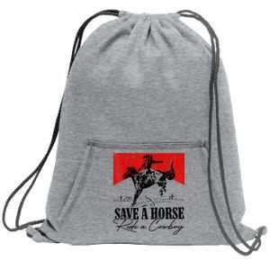 Save A Horse Ride A Cowboy Skeleton Country Skull Western Sweatshirt Cinch Pack Bag