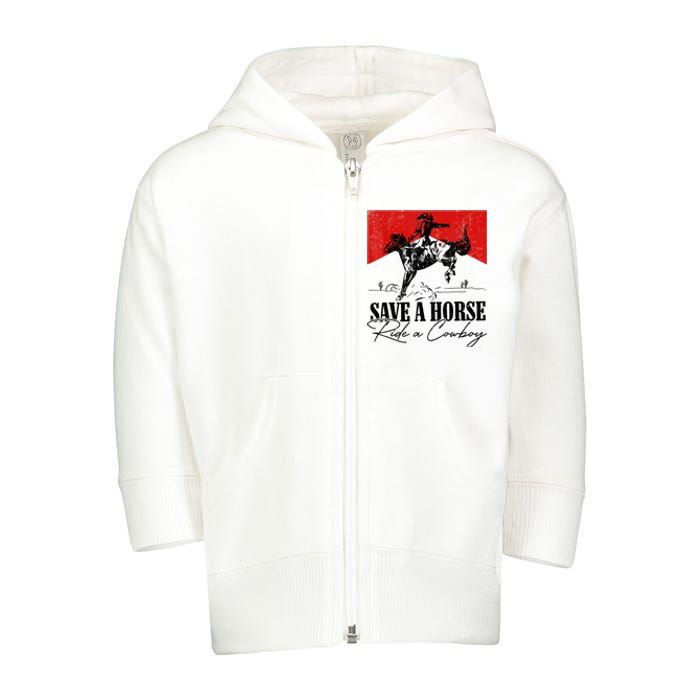 Save A Horse Ride A Cowboy Skeleton Country Skull Western Toddler Zip Fleece Hoodie