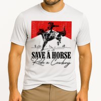 Save A Horse Ride A Cowboy Skeleton Country Skull Western Cooling Performance Crew T-Shirt