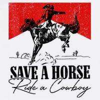 Save A Horse Ride A Cowboy Skeleton Country Skull Western Cooling Performance Crew T-Shirt