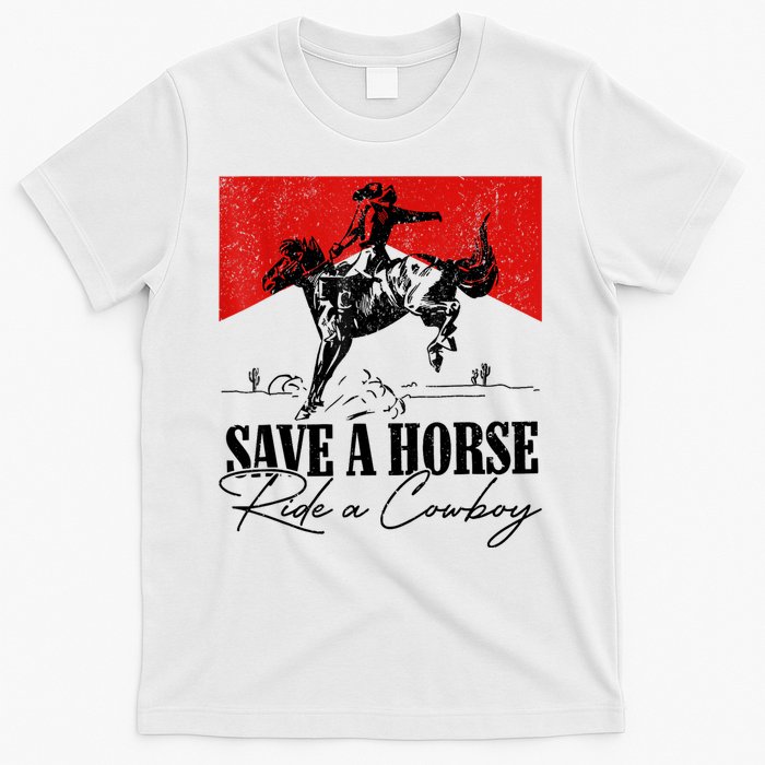 Save A Horse Ride A Cowboy Skeleton Country Skull Western T-Shirt
