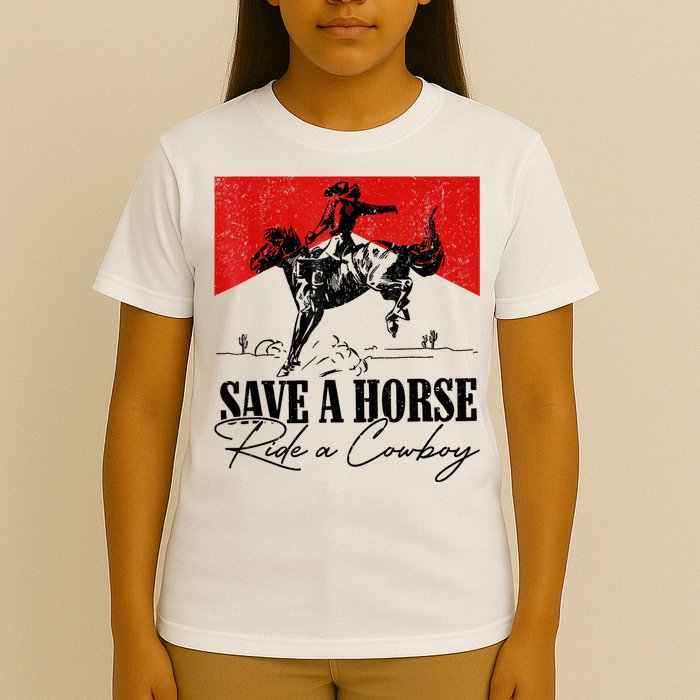 Save A Horse Ride A Cowboy Skeleton Country Skull Western T-Shirt