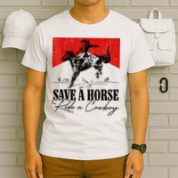 Save A Horse Ride A Cowboy Skeleton Country Skull Western T-Shirt