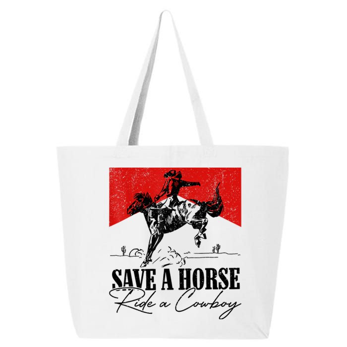 Save A Horse Ride A Cowboy Skeleton Country Skull Western 25L Jumbo Tote