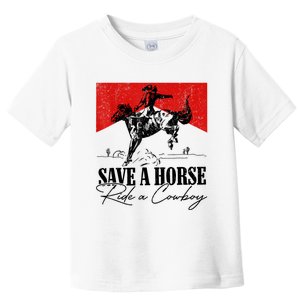 Save A Horse Ride A Cowboy Skeleton Country Skull Western Toddler T-Shirt