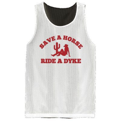 Save A Horse Ride A Dyke Mesh Reversible Basketball Jersey Tank