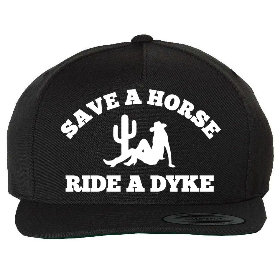 Save A Horse Ride A Dyke Wool Snapback Cap