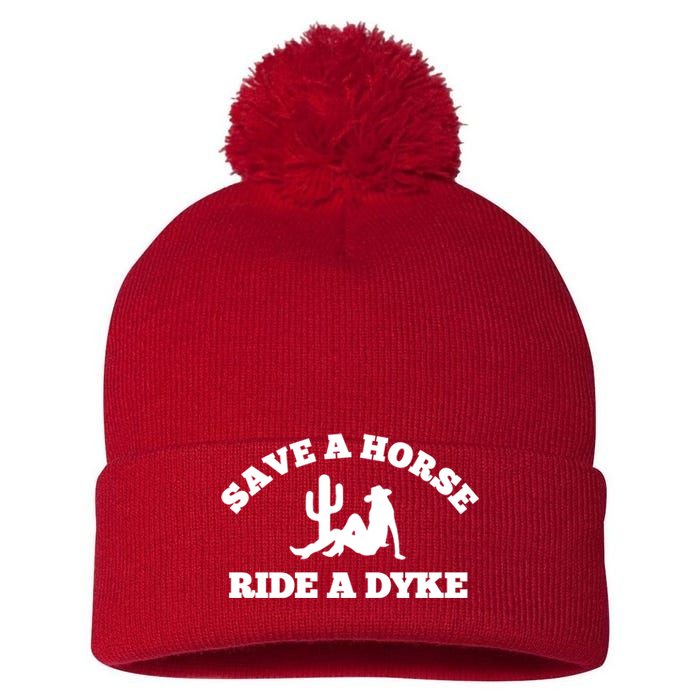 Save A Horse Ride A Dyke Pom Pom 12in Knit Beanie