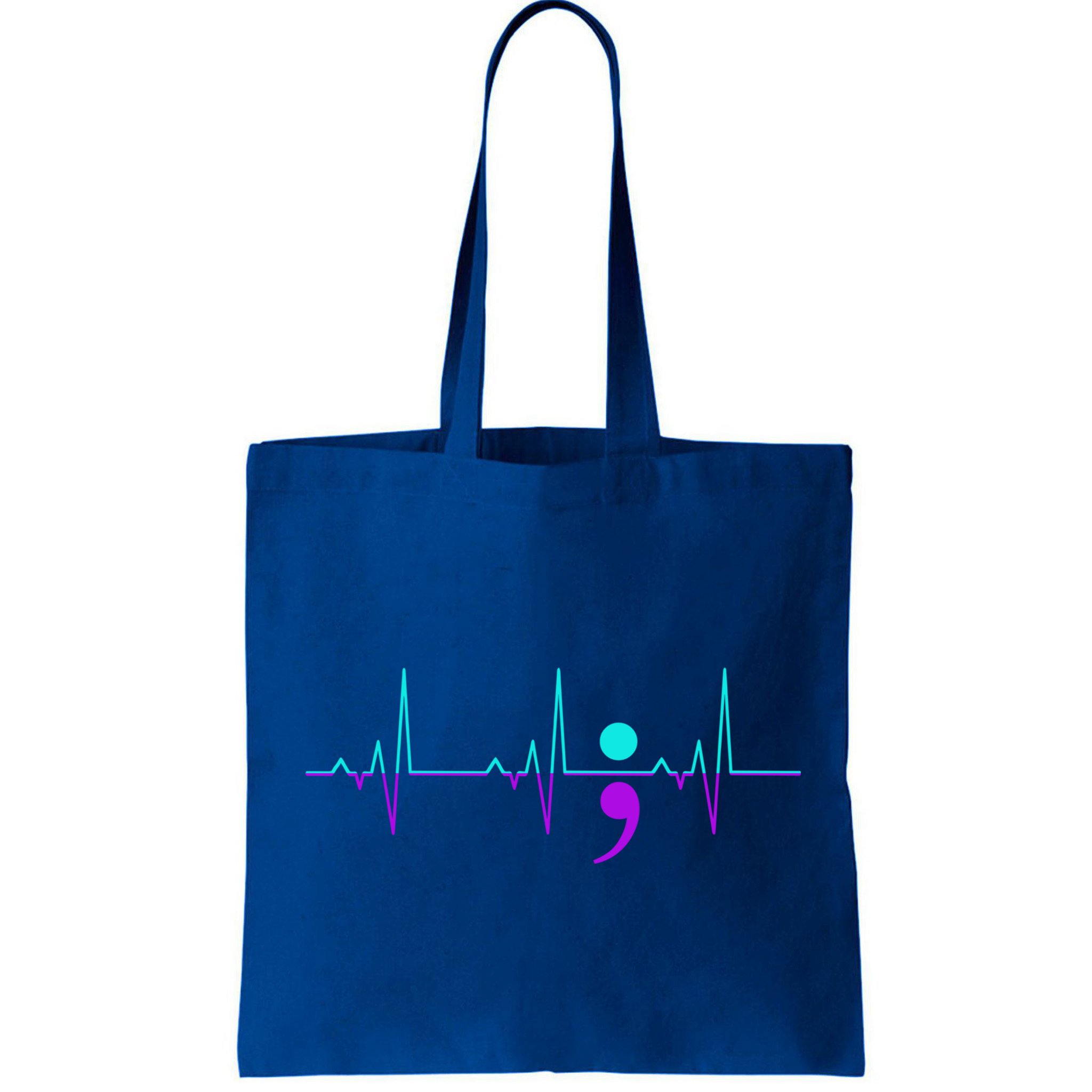 Suicide Awareness Heartbeat Happy Ribbon Support Graphic Gift Bag