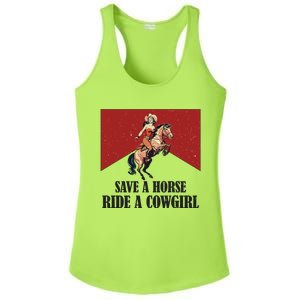 Save A Horse Ride A Cowgirl Ladies PosiCharge Competitor Racerback Tank