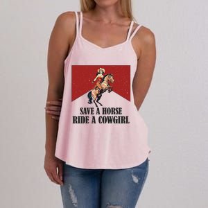 Save A Horse Ride A Cowgirl Women's Strappy Tank