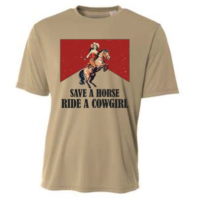 Save A Horse Ride A Cowgirl Cooling Performance Crew T-Shirt