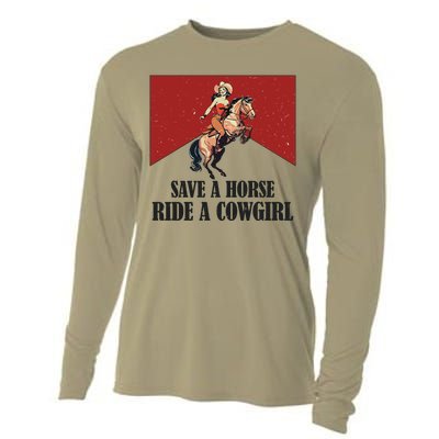 Save A Horse Ride A Cowgirl Cooling Performance Long Sleeve Crew