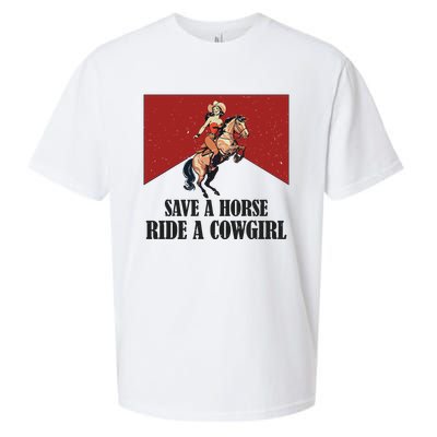 Save A Horse Ride A Cowgirl Sueded Cloud Jersey T-Shirt