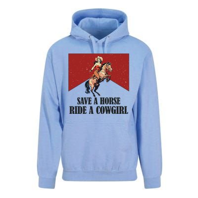 Save A Horse Ride A Cowgirl Unisex Surf Hoodie