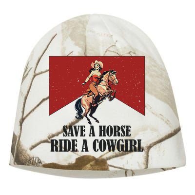 Save A Horse Ride A Cowgirl Kati - Camo Knit Beanie