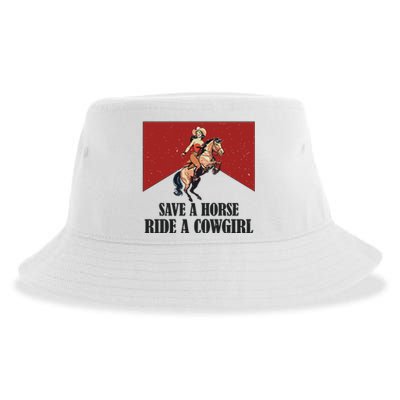 Save A Horse Ride A Cowgirl Sustainable Bucket Hat