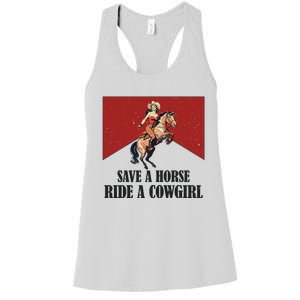 Save A Horse Ride A Cowgirl Women's Racerback Tank