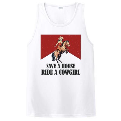 Save A Horse Ride A Cowgirl PosiCharge Competitor Tank