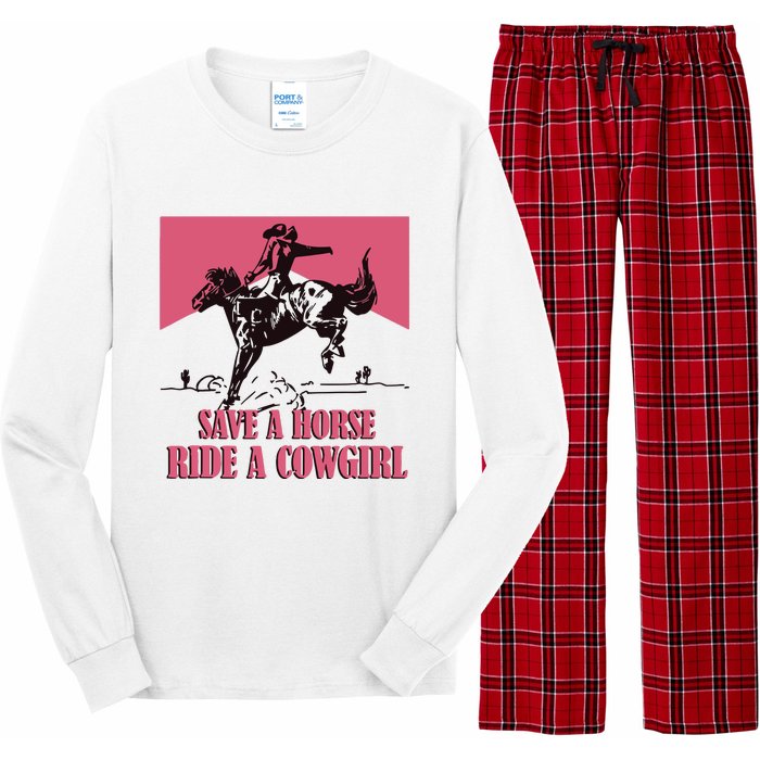 Save A Horse Ride A Cowgirl Lesbian Long Sleeve Pajama Set