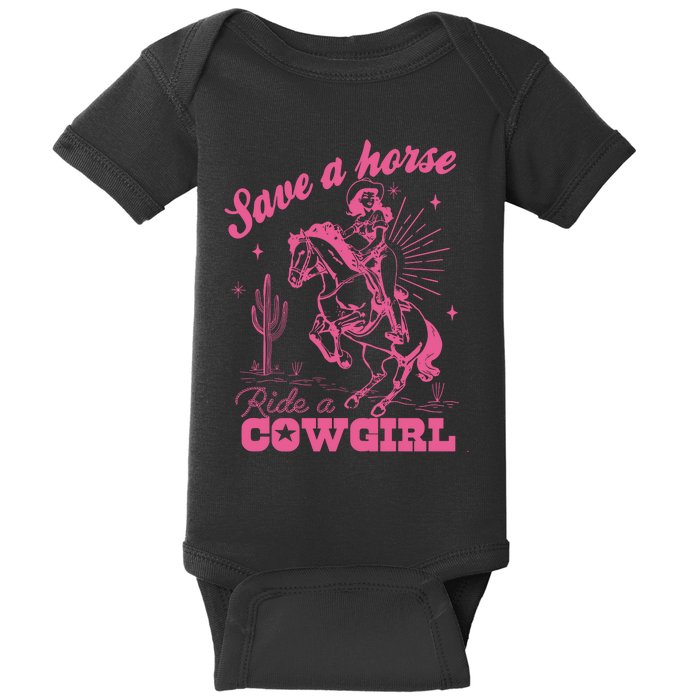 Save A Horse Ride A Cowgirl Baby Bodysuit