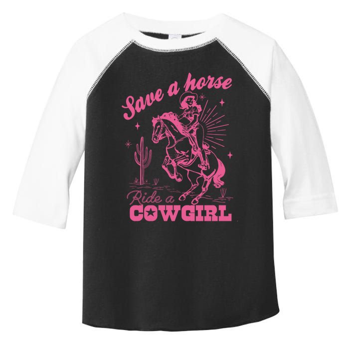 Save A Horse Ride A Cowgirl Toddler Fine Jersey T-Shirt