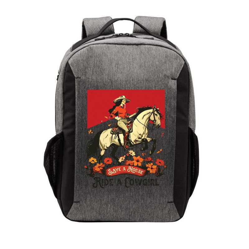 Save A Horse Ride A Cowgirl Western Rodeo Vector Backpack