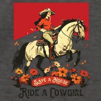 Save A Horse Ride A Cowgirl Western Rodeo Vector Backpack
