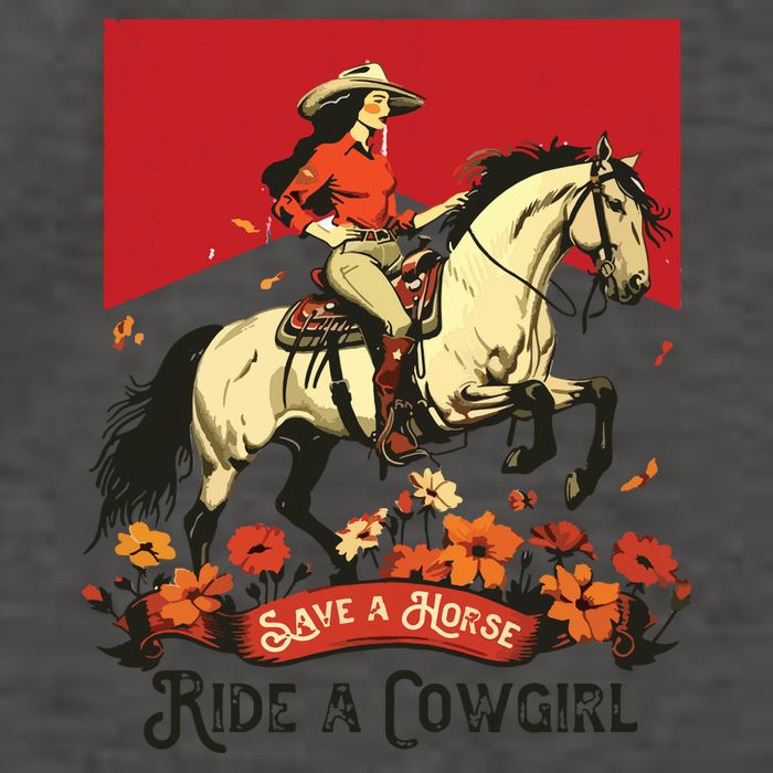 Save A Horse Ride A Cowgirl Western Rodeo Vector Backpack