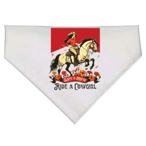 Save A Horse Ride A Cowgirl Western Rodeo USA-Made Doggie Bandana