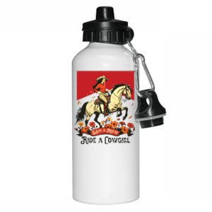 Save A Horse Ride A Cowgirl Western Rodeo Aluminum Water Bottle