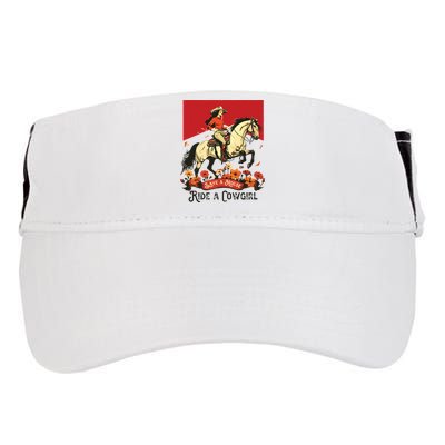 Save A Horse Ride A Cowgirl Western Rodeo Adult Drive Performance Visor