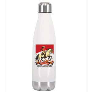 Save A Horse Ride A Cowgirl Western Rodeo Stainless Steel Insulated Water Bottle