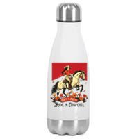 Save A Horse Ride A Cowgirl Western Rodeo Stainless Steel Insulated Water Bottle