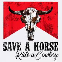 Save A Horse Ride A Cowboy Western Country Rodeo Bull Skull Bucket Hat