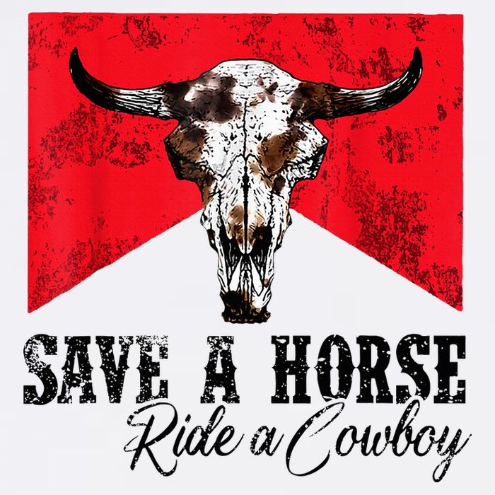 Save A Horse Ride A Cowboy Western Country Rodeo Bull Skull Bucket Hat