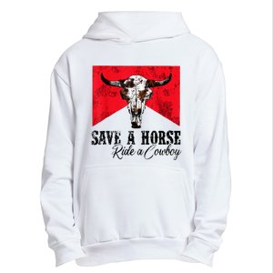 Save A Horse Ride A Cowboy Western Country Rodeo Bull Skull Urban Pullover Hoodie