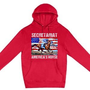 Secretariat AmericaS Horse Premium Pullover Hoodie