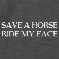 Save A Horse Ride My Face Funny Adult Humor Vector Backpack