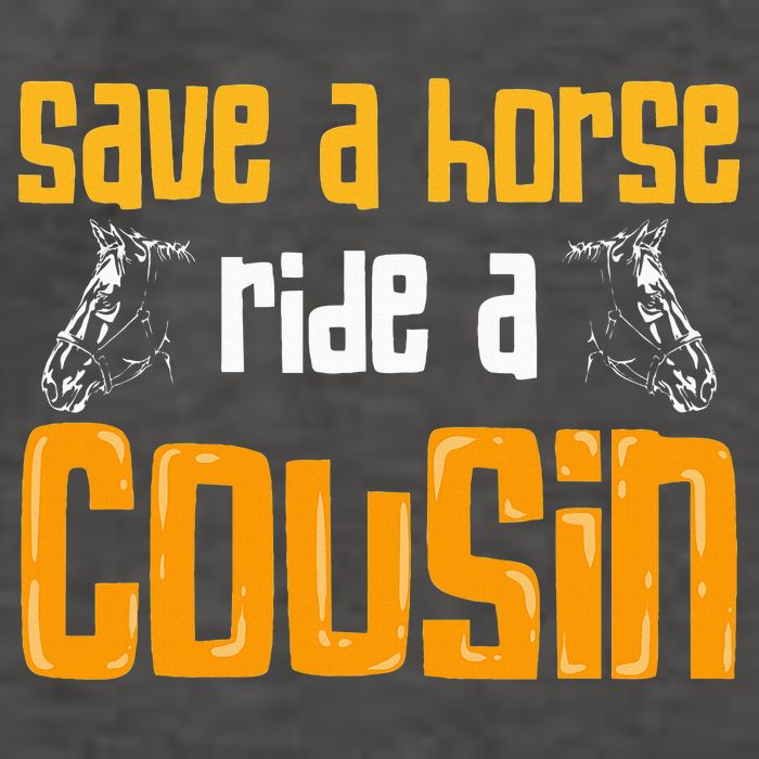 Save A Horse Ride A Cousin Relatives Cousin Vector Backpack
