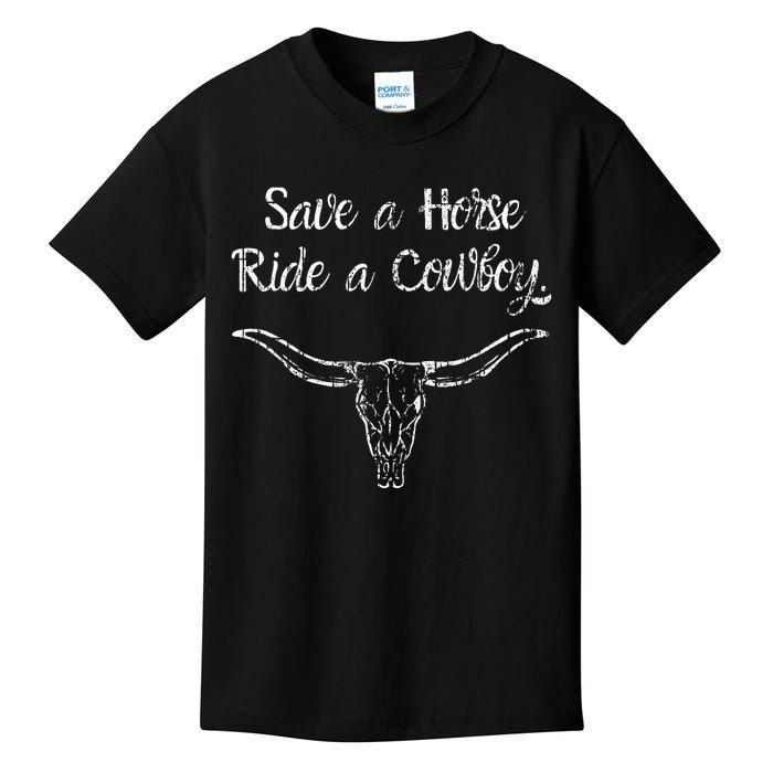 Save a Horse ride a Cowboy Kids T-Shirt