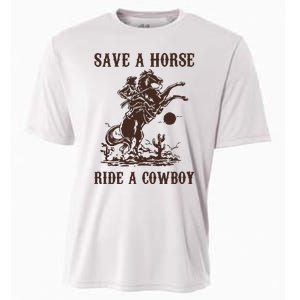 Save A Horse Ride A Cowboy Cooling Performance Crew T-Shirt