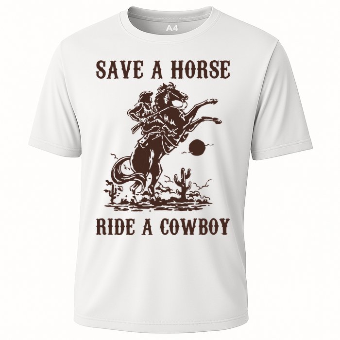 Save A Horse Ride A Cowboy Cooling Performance Crew T-Shirt