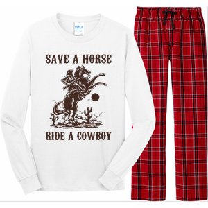 Save A Horse Ride A Cowboy Long Sleeve Pajama Set