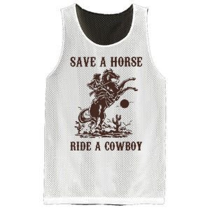 Save A Horse Ride A Cowboy Mesh Reversible Basketball Jersey Tank